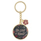 Keyring: Be Still & Know, Navy (Be Still Teal Botanical Collection)
