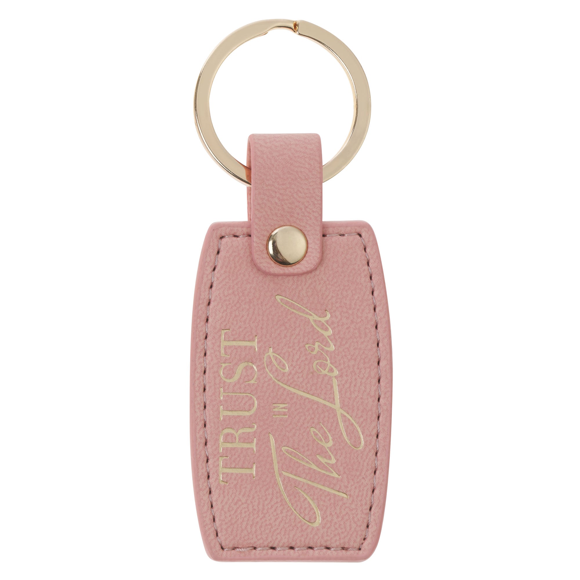Keyring, Faux Leather: Trust in the Lord