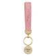 Keyring with Wrist Strap: Trust in the Lord, Prov 3:5 (Metal and Faux Leather) Pink/Gold