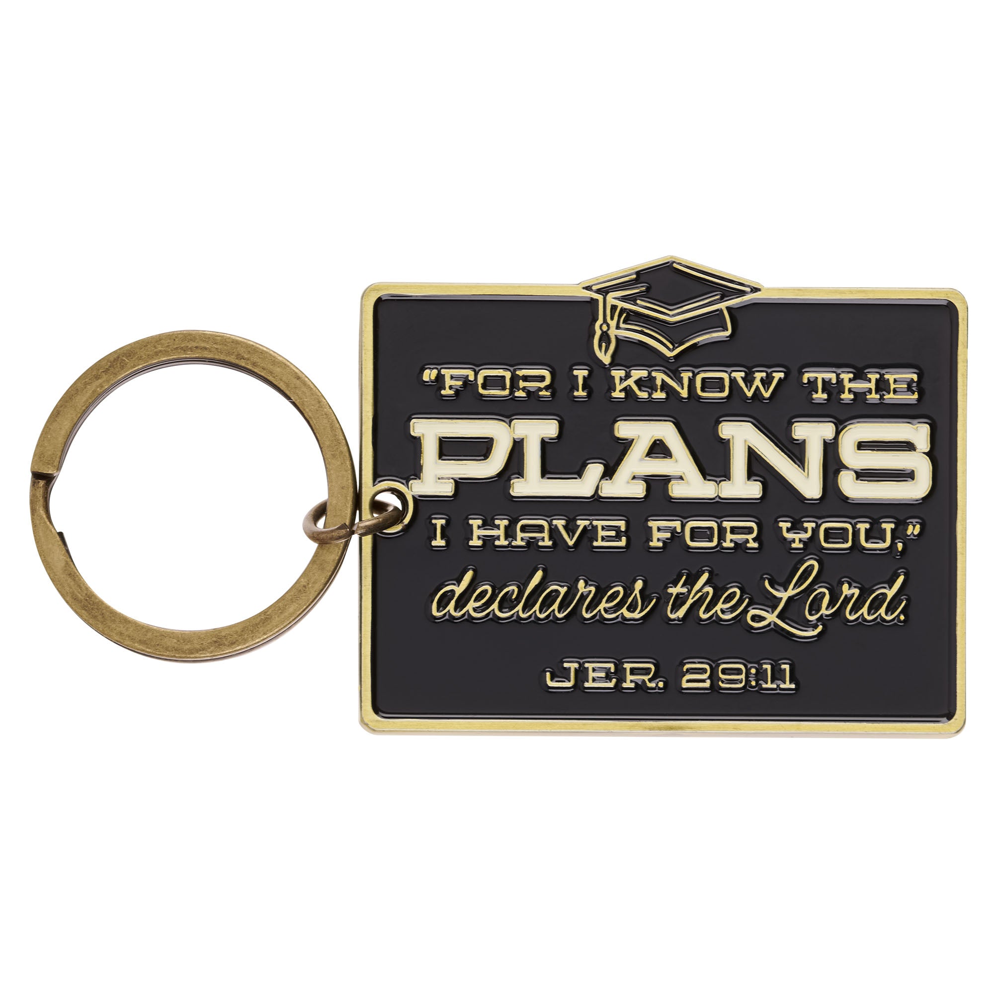 Keyring in a Tin, Graduation (Metal): I know the Plans, Jer 29:11