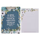 Clipboard with Writing Pad: Be Joyful in Hope, Floral, Romans 12:12
