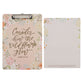 Clipboard with Writing Pad: Consider How The Wildflowers Grow, Floral, Luke 22:27