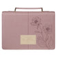 Bible Cover Large (Joyful Dusty Mauve Pressed Flower Collection)