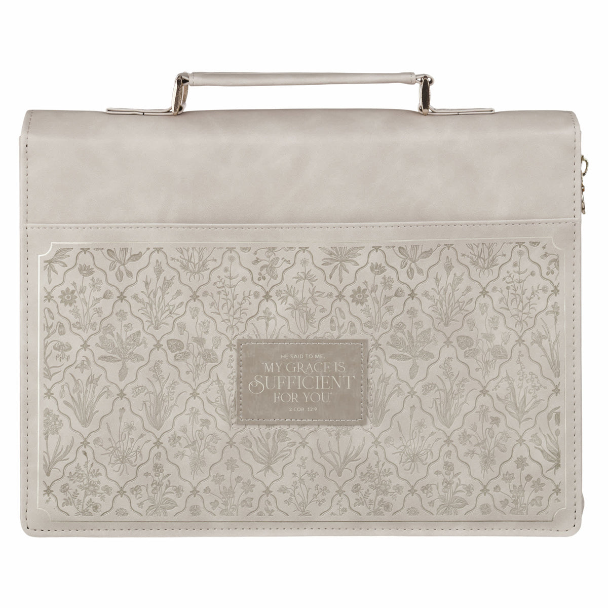 Bible Cover Xlarge (Grace Taupe Wildflower Collection)