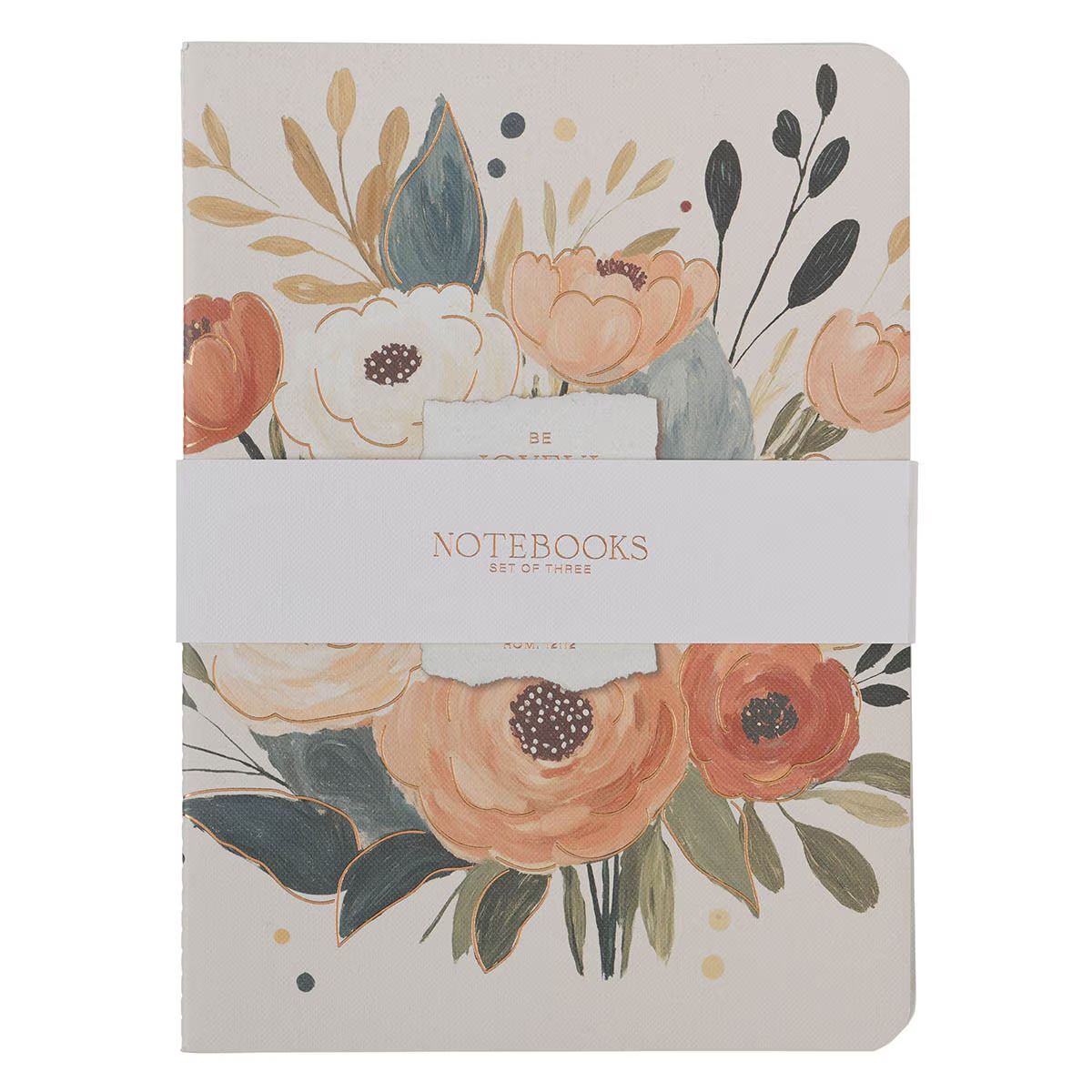 Notebook (Set of 3): Joyful, Patient, Faithful Rom 12:12