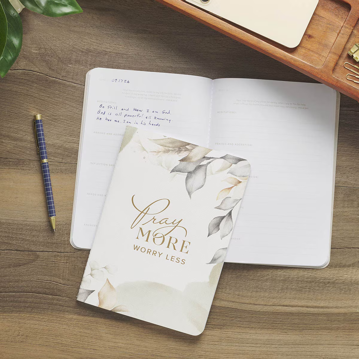 Notebook (Set of 2): Pray More Worry Less