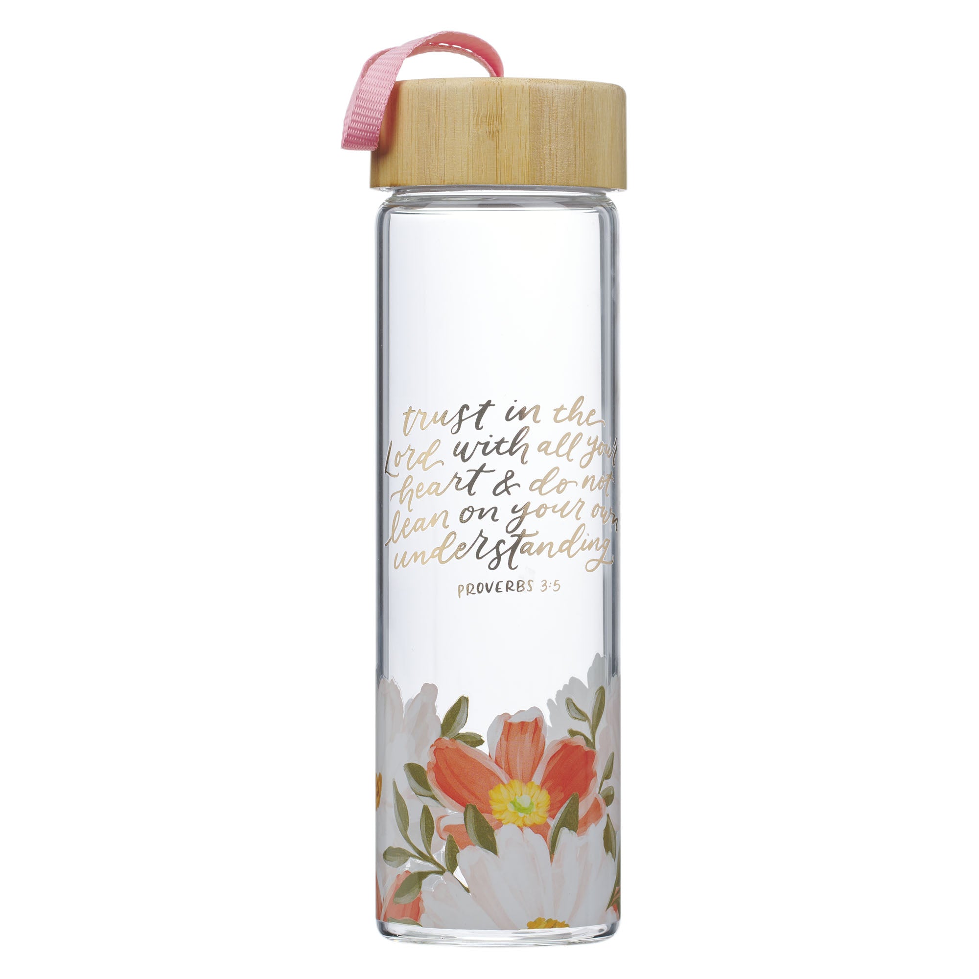 Water Bottle: Glass, Trust in the Lord (650ml)