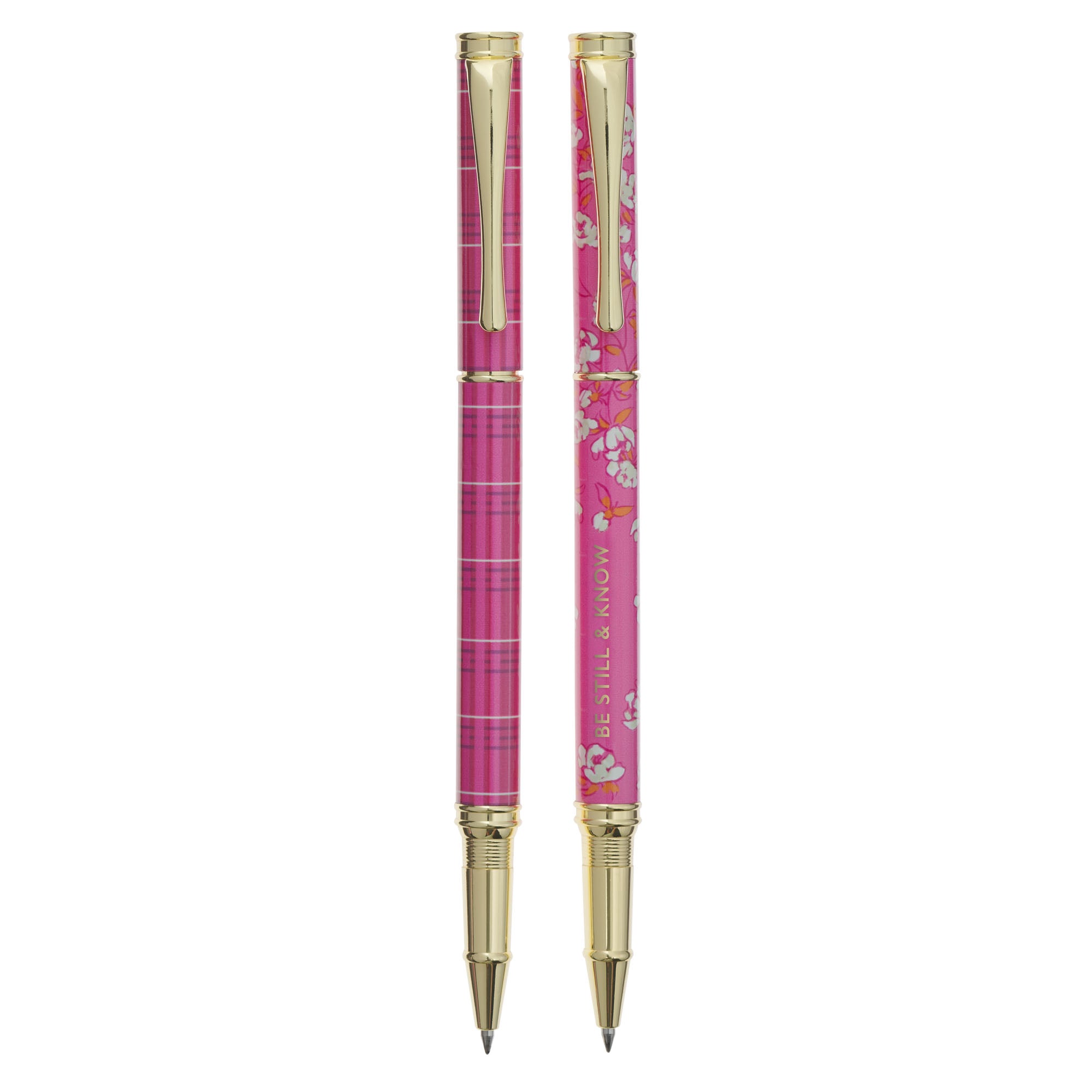Pen (Set of 2): Be Still & Know, Black Ink, Pink