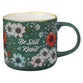 Ceramic Mug (414ml): Be Still & Know (Be Still Teal Botanical Collection)