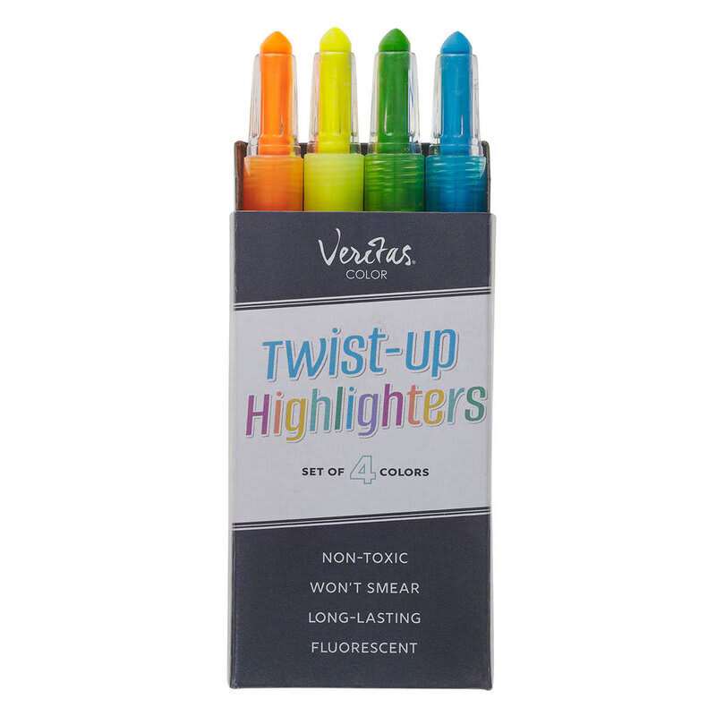 Twist-up Highlighter (Set of 4): Orange, Yellow, Green, Blue