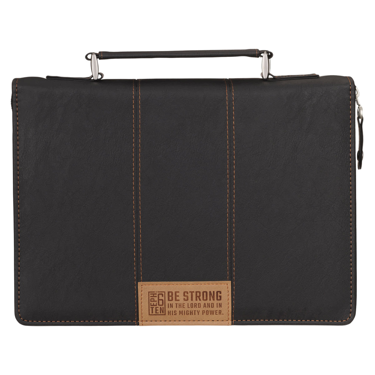 Bible Cover Medium: Classic Be Strong Eph. 6:10, Black