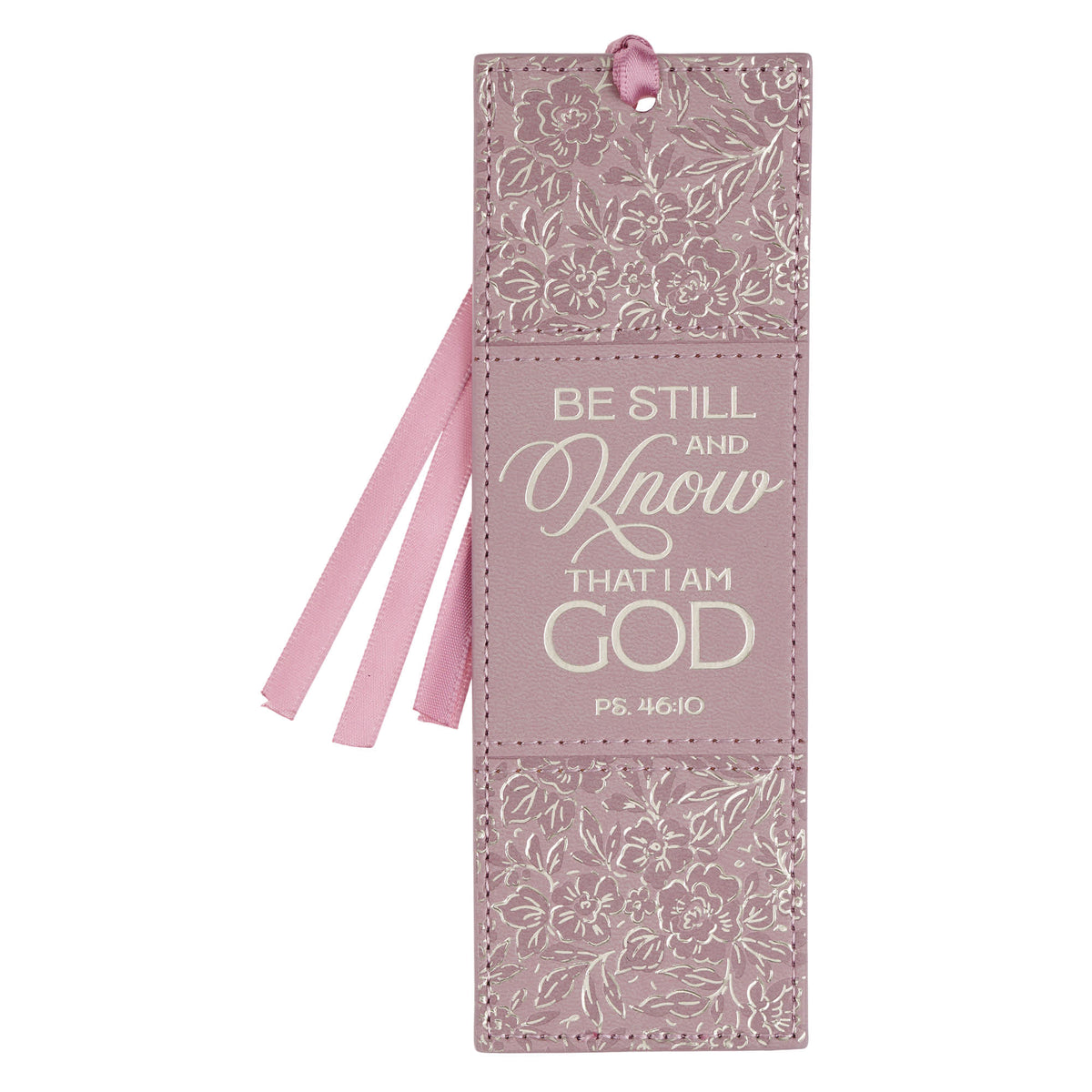 Bookmark: Purple Floral Be Still And Know Ps. 46:10