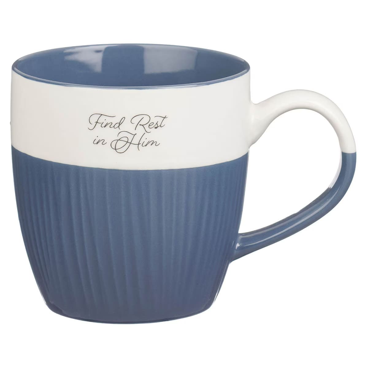 Ceramic Mug: Set 4pc Blue, Taupe, Yellow, and Green