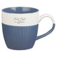 Ceramic Mug: Set 4pc Blue, Taupe, Yellow, and Green