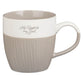 Ceramic Mug: Set 4pc Blue, Taupe, Yellow, and Green