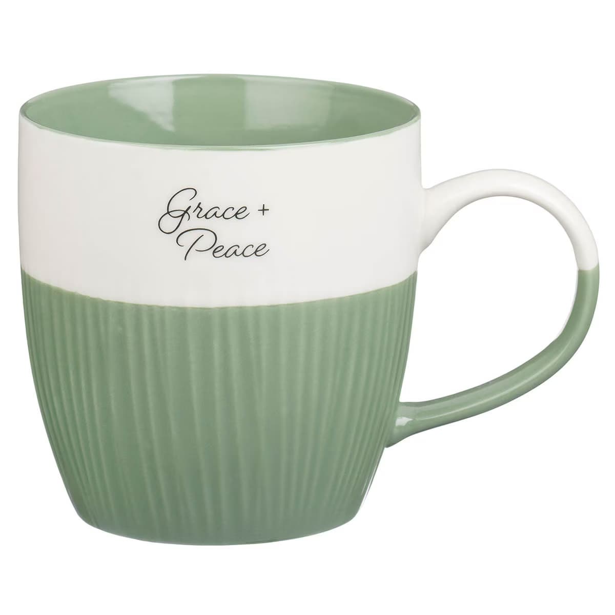 Ceramic Mug: Set 4pc Blue, Taupe, Yellow, and Green