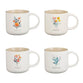 Ceramic Mug (Set of 4): Cream Taupe Thinking of You