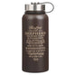 Stainless Steel Water Bottle: Brown, The Lord Is My Shepherd Ps. 23:1-3