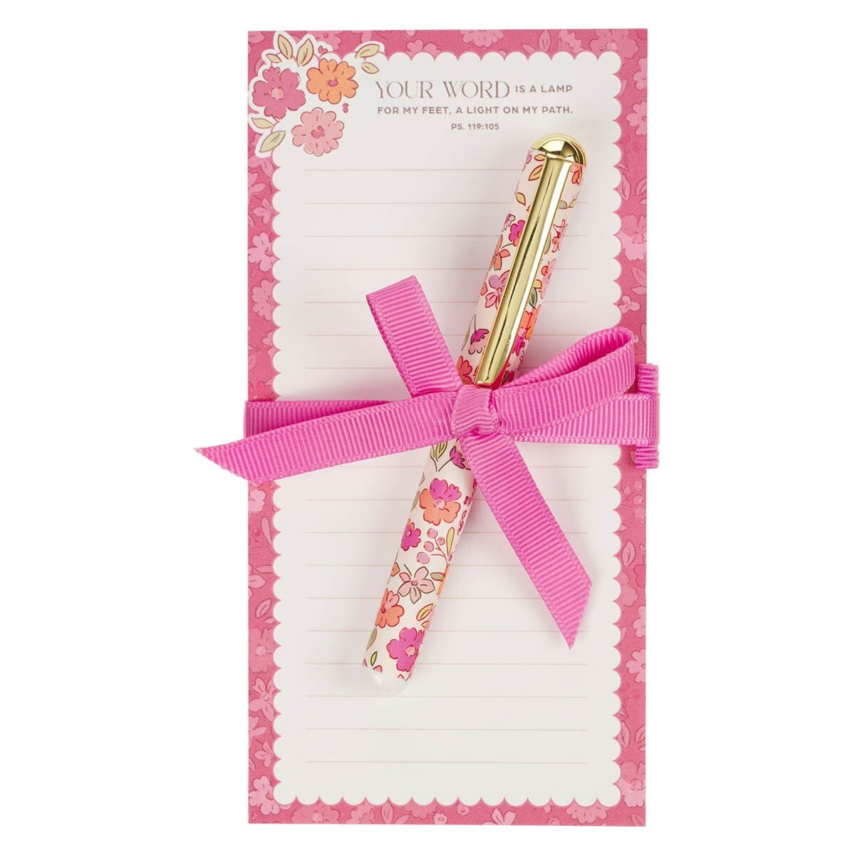 Magnetic Shopping List with Pen: Your Word Is A Lamp To My Feet Ps. 119:105