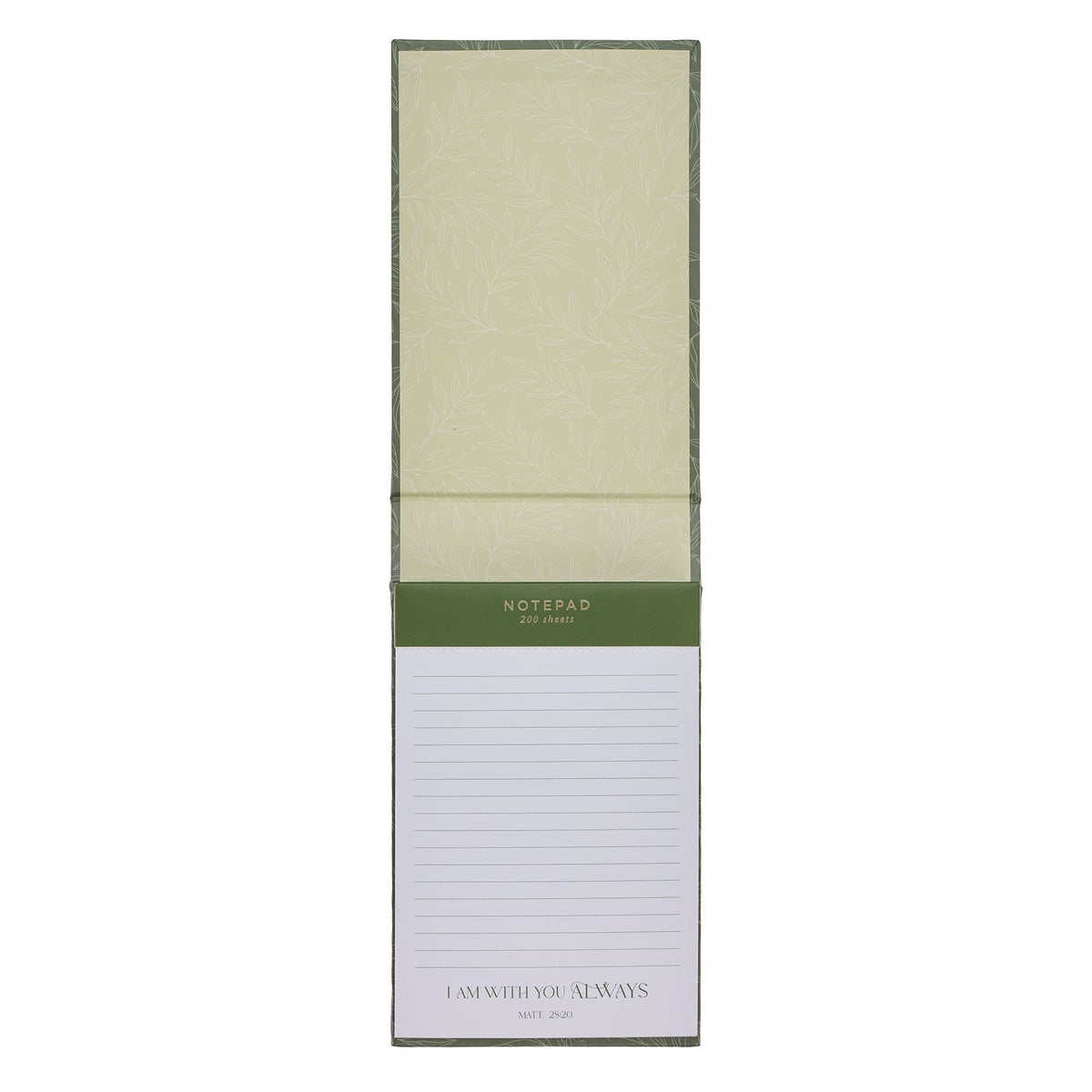 Notepad: Green I Am With You Always Matt. 28:20