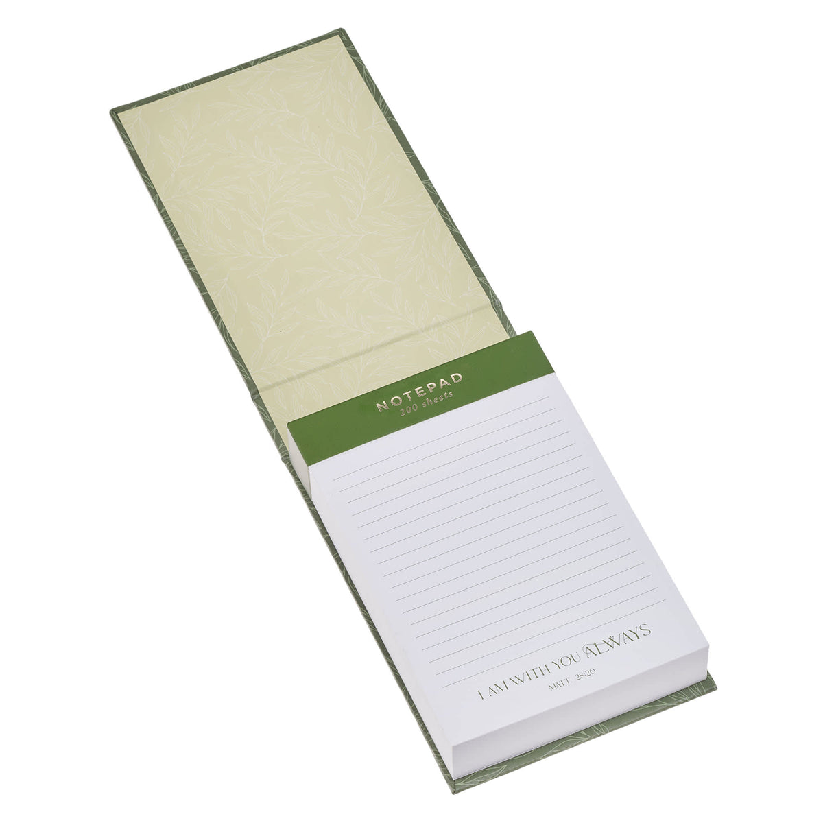 Notepad: Green I Am With You Always Matt. 28:20