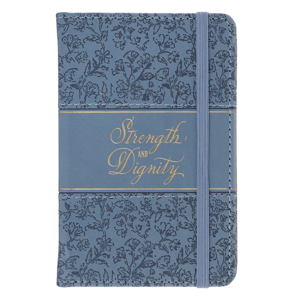 Notebook with Elastic Closure: Blue Strength And Dignity Prov. 31:25
