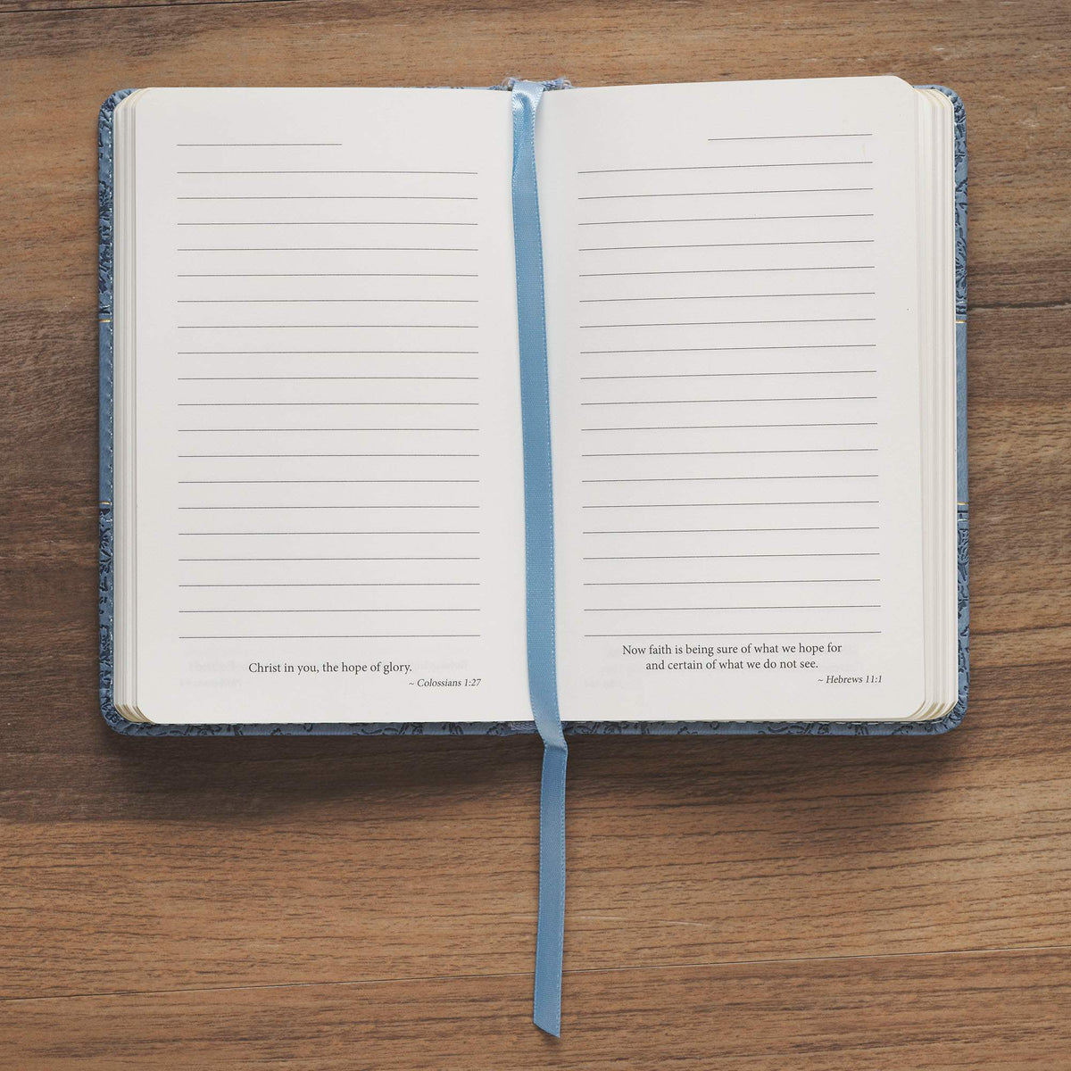 Notebook with Elastic Closure: Blue Strength And Dignity Prov. 31:25