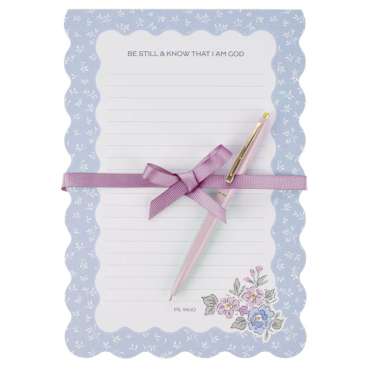 Tear-off Notepad with Pen:  Be Still And Know Ps. 46:10