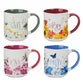 Ceramic Mug (Set of 4): Multi Color Faith, Hope, Grace, Trust