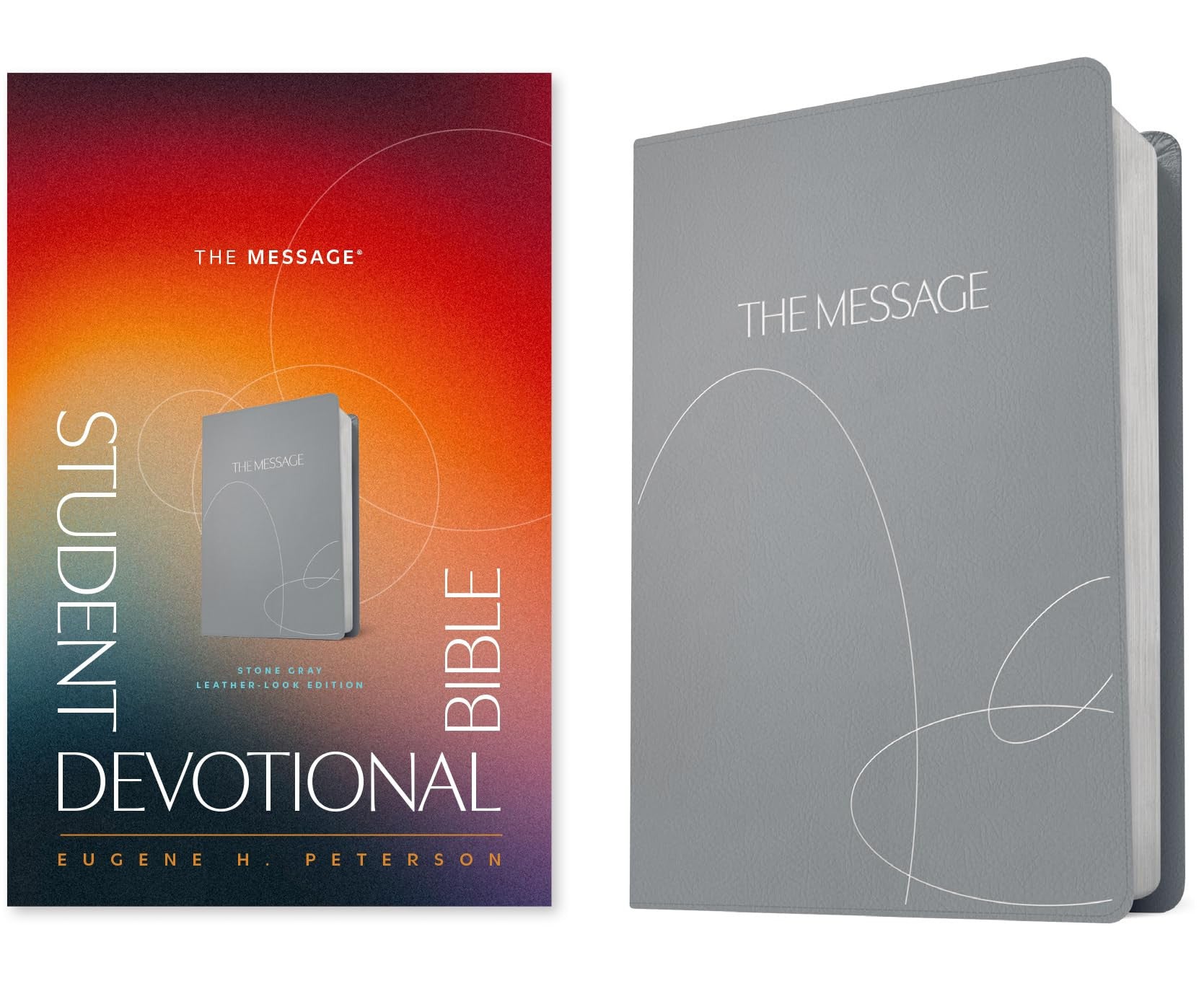 Message Student Devotional Bible Stone Gray (Black Letter Edition)