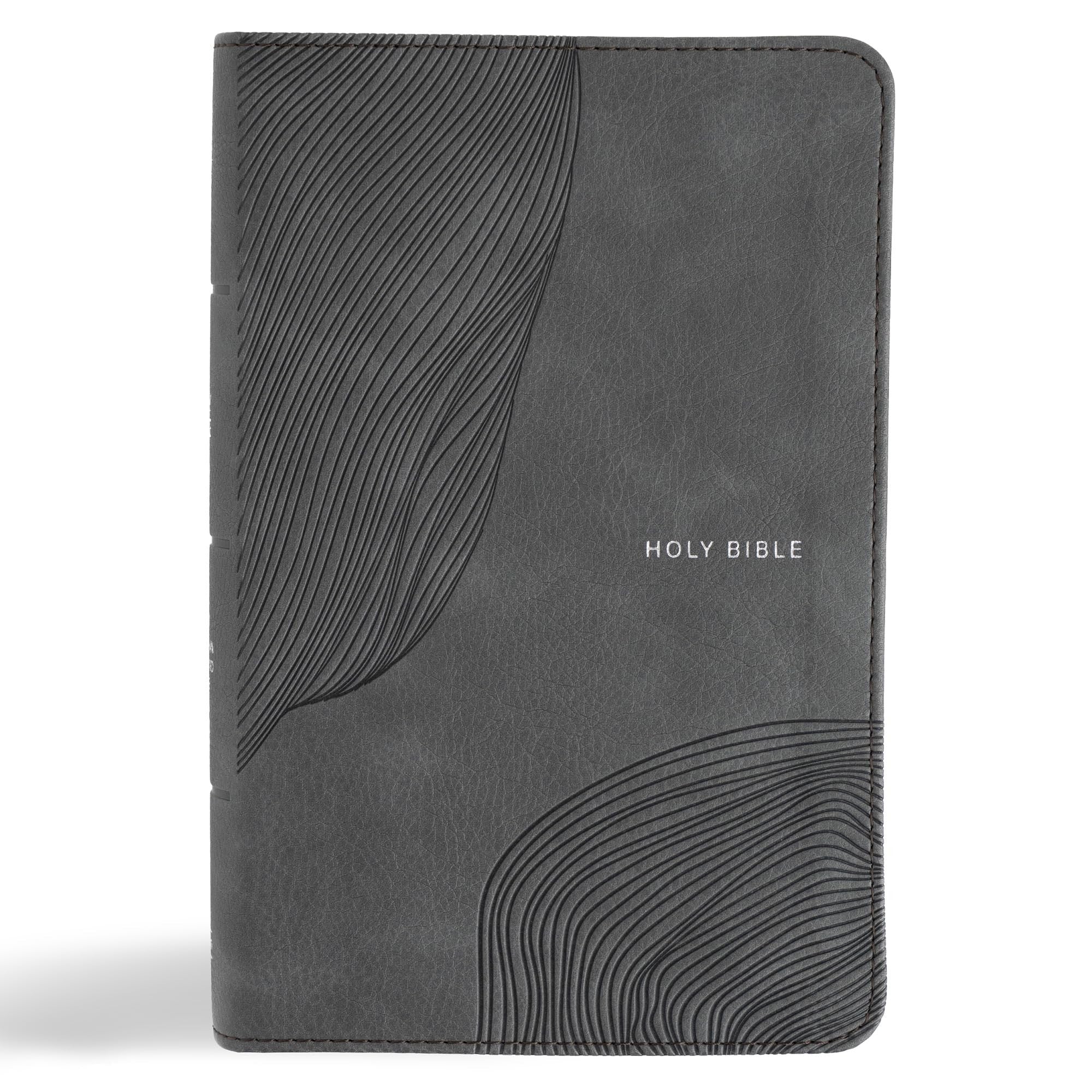 CSB Single-Column Compact Bible Digital Study Edition Charcoal (Black Letter Edition)