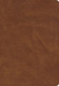 CSB Single-Column Compact  Bible, Holman Handcrafted  Collection, Zipper Tan (Black Letter Edition)