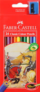 Faber-Castell Classic Colour Pencils Set of 24 + Bonus Sharpener