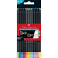 Faber-Castell Full Length Black Edition Pastel & Neon Colour Pencils Set of 12
