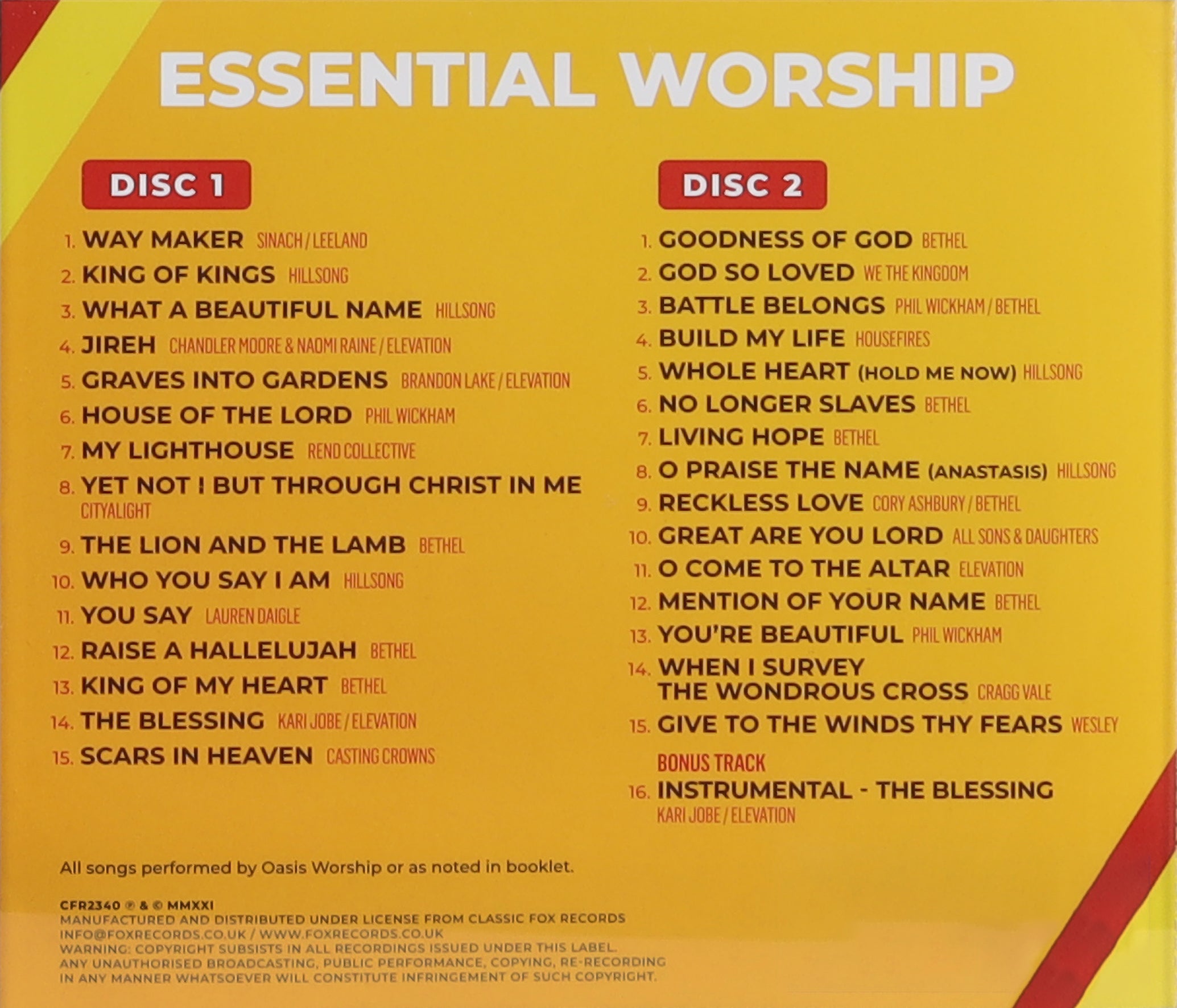 Essential Worship: Waymaker Double CD