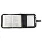 Bible Cover Large Micro-Fiber Tri-Fold Organizer, Metal Fish Badge Black