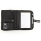 Bible Cover Large Micro-Fiber Tri-Fold Organizer, Metal Fish Badge Black