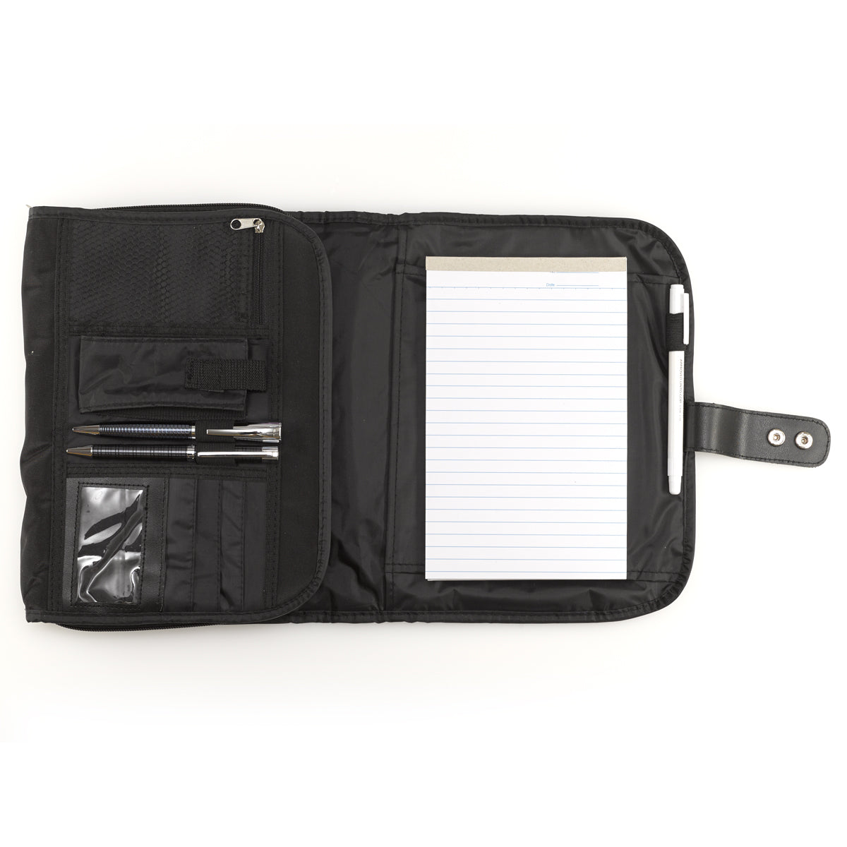 Bible Cover Extra Large Micro-Fiber Tri-Fold Organizer, Metal Fish Badge Black