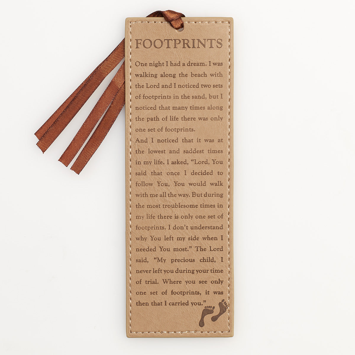 Bookmark: Footprints Luxleather