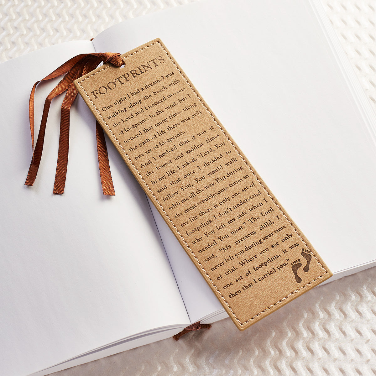 Bookmark: Footprints Luxleather