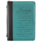 Bible Cover Fashion Large: Serenity Prayer Two-Tone Bible Cover in Aqua