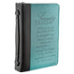 Bible Cover Fashion Large: Serenity Prayer Two-Tone Bible Cover in Aqua