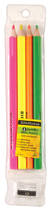 Dry Highlighter Pencil Set With Sharpener: Jumbo Size
