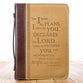 Bible Cover Classic Medium: For I Know the Plans....Burgundy/Sand (Jer 29:11)