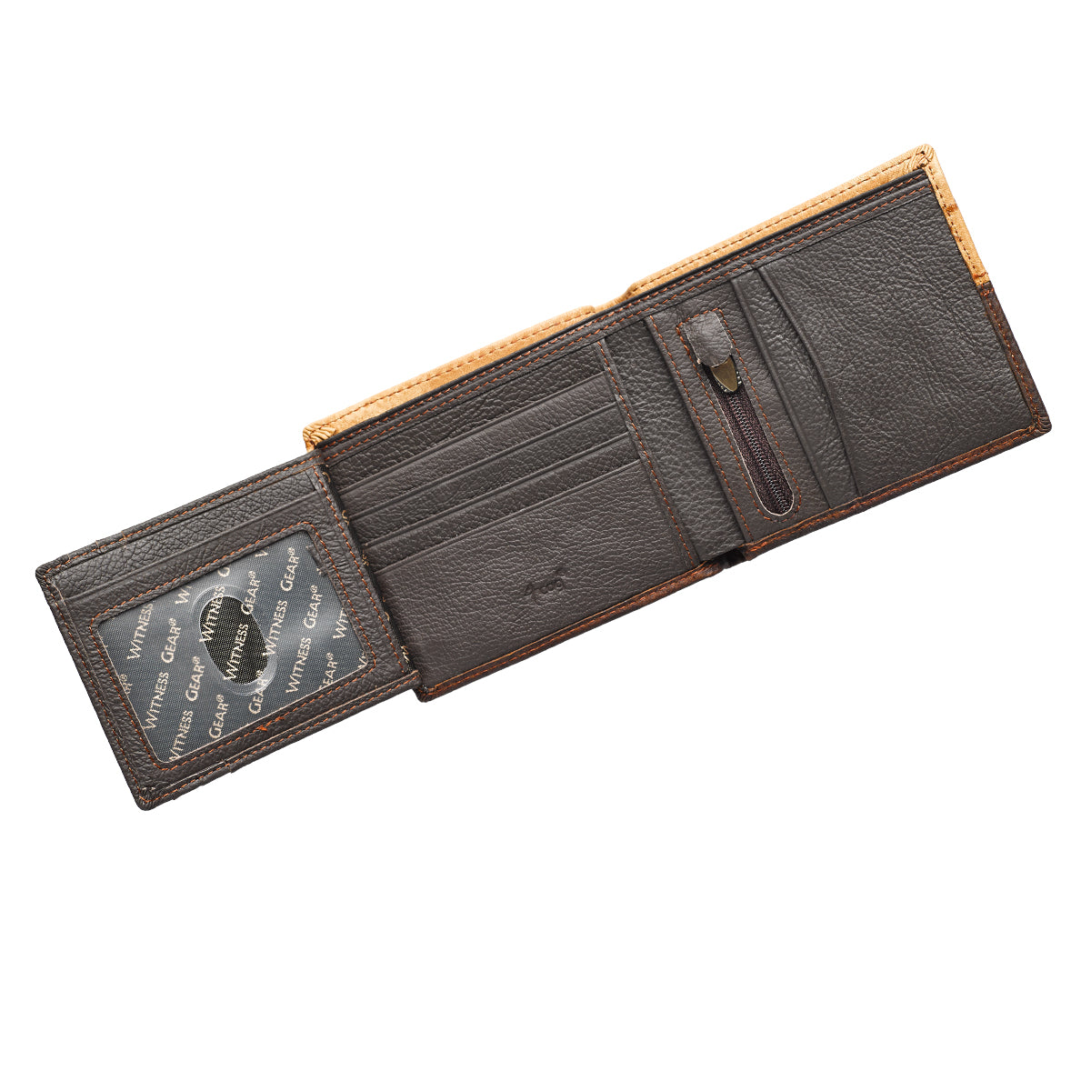 Leather Wallet: Cross, Tan/Brown, Bi-Fold, Zipper Coin Pocket, Rfid-blocking, Gift Boxed