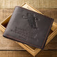 Leather Wallet: Eagle, tan, Bi-Fold, Rfid-blocking, Gift Boxed