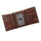 Leather Wallet: Jesus Cross, Brown, Tri-Fold, Rfid-blocking, Gift Boxed