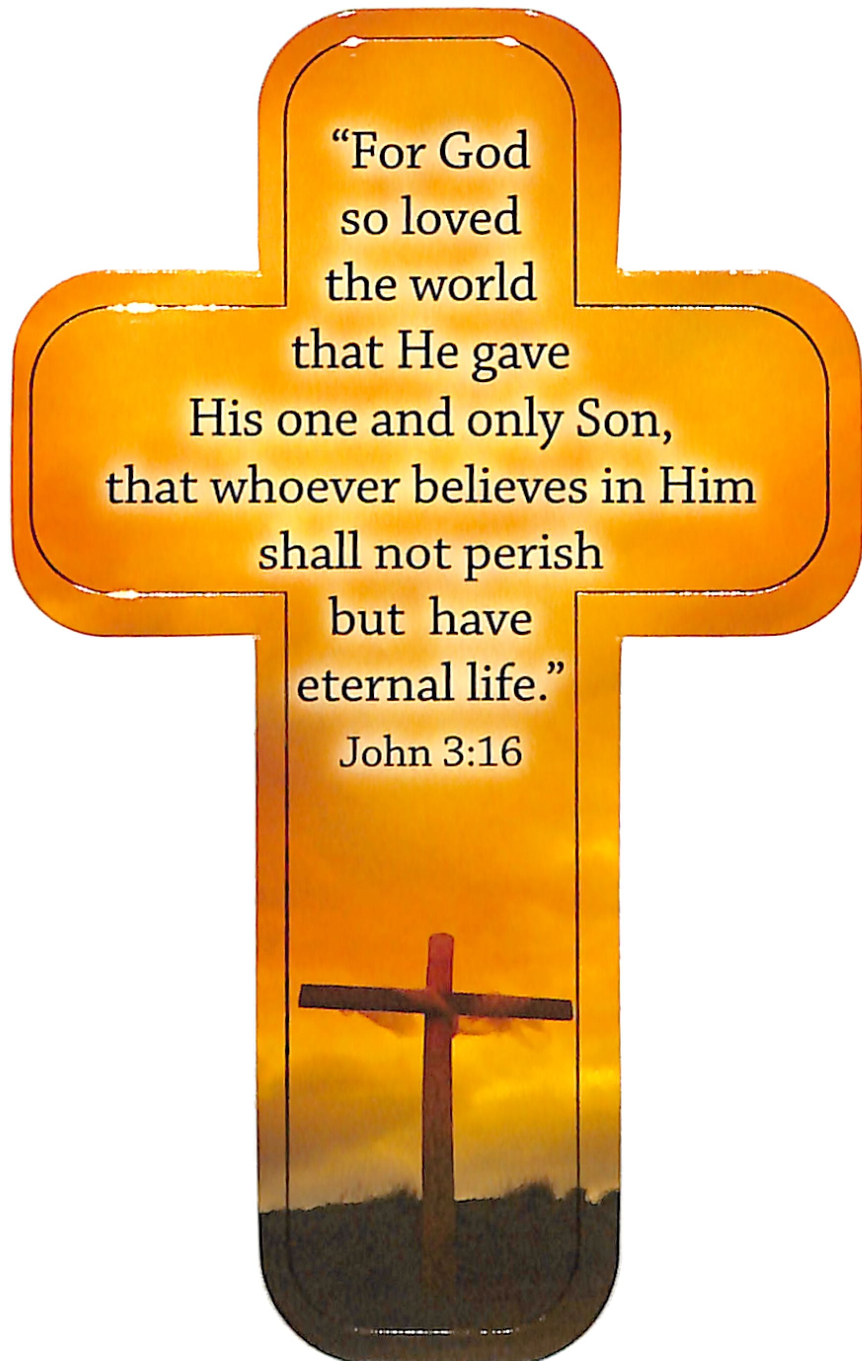 Bookmark Cross-Shaped: For God So Loved the World.... John 3:16