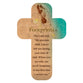 Bookmark Cross-Shaped: Footprints, Beach Scene