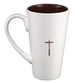Ceramic Mug: I Am the Light of the World, White/Brown Cross (473ml)